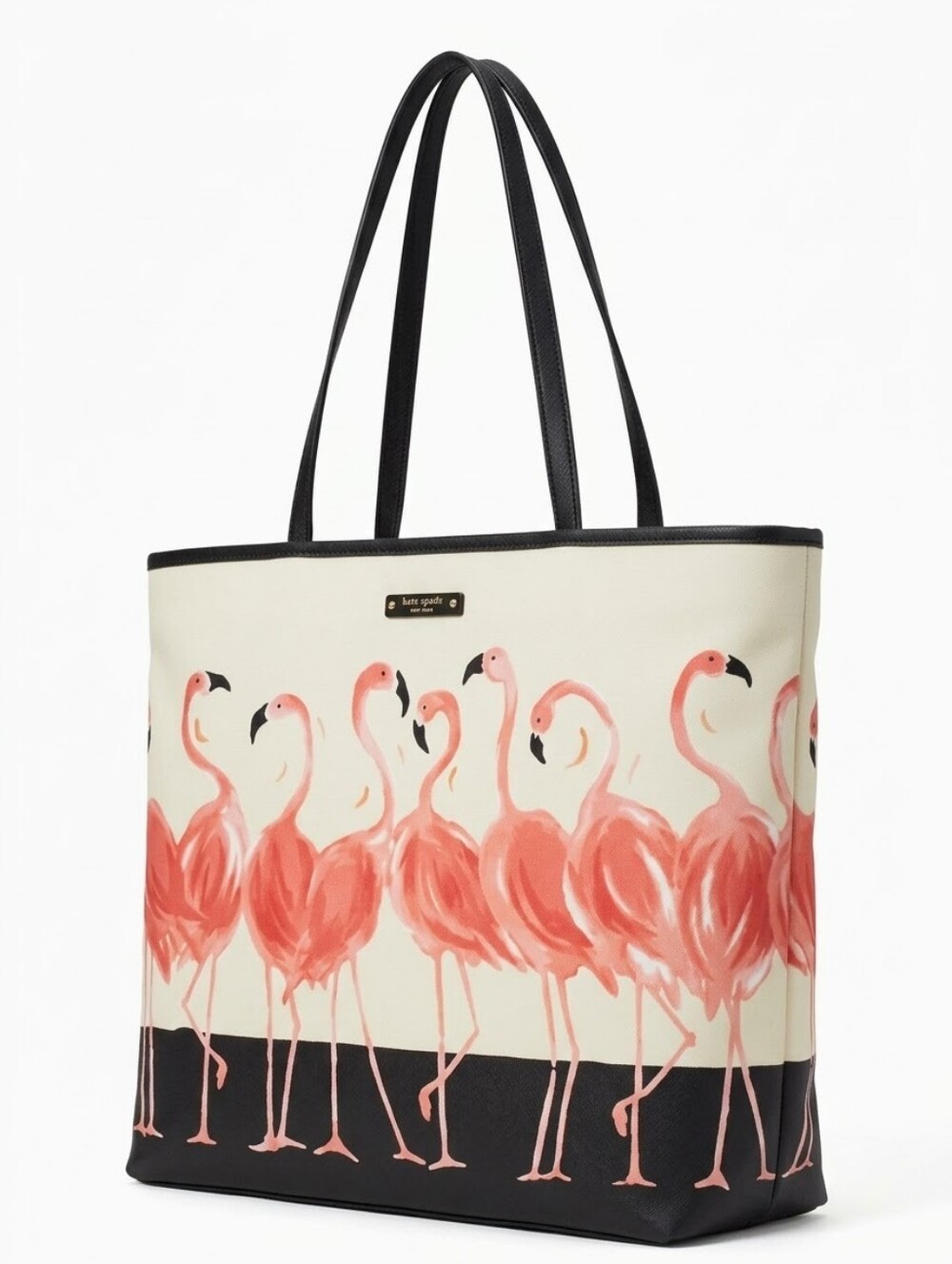 kate spade Take A Walk On The Wild Side Pink Flamingo Print Tote Bag